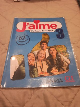 Texto Escolar J'aime. Materia Francés