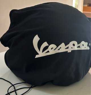 Casco Vespa Negro Mate Talla XS Bandera Italia