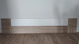 Cabecero de cama madera y blanco
