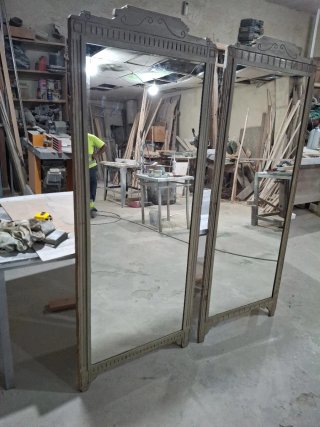 Espejos antiguos madera y cristal