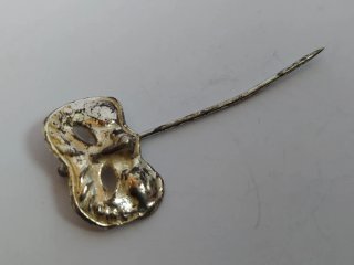 Broche Vintage Máscara Veneciana Plata 800 Italia
