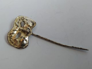 Broche Vintage Máscara Veneciana Plata 800 Italia