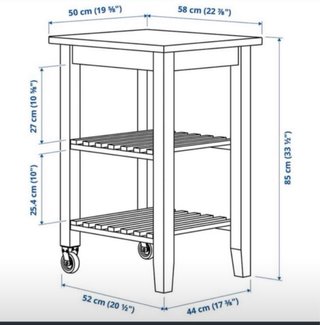 Mesa auxiliar cocina madera Ikea