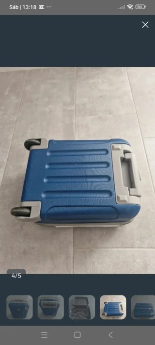 Maleta de viaje infantil azul