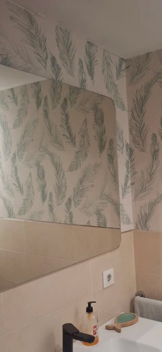 Papel pintado hojas verdes