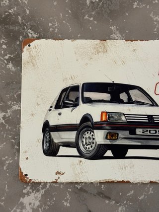 Placa chapa metalica de Peugeot 205 GTI