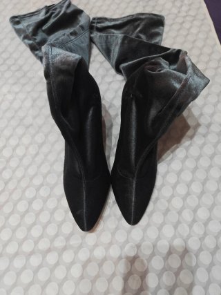 Botas de tacón altas terciopelo