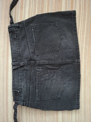 Falda vaquera Bershka negra T34 nueva
