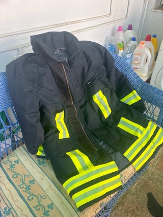 Traje ignífugo bombero marino y amarillo reflectan