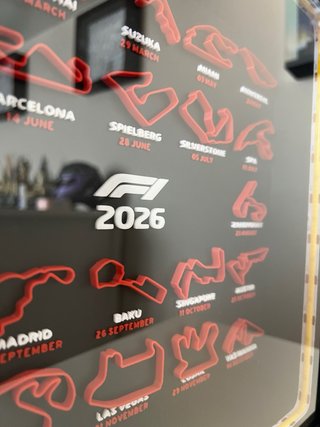 Calendario F1 2026 3D