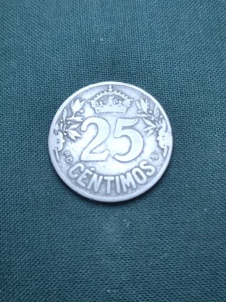 3 Monedas 25 Céntimos Peseta Diferentes Épocas