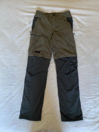 Pantalones desmontables Decathlon grises/verdes