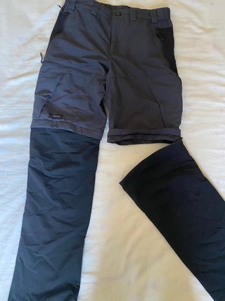 Pantalones desmontables Decathlon grises/verdes