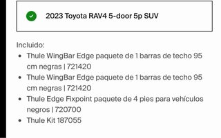 Barras Techo Thule Windbar Edge Toyota Rav4