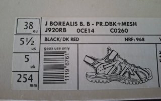 Sandalias Geox niño negras y naranjas