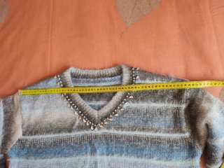 Jersey mujer rayas adornos cuello