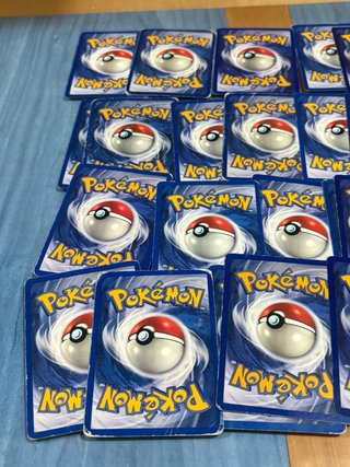 38 cartas pokémon BASE SET inglés sin repetir