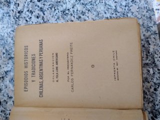 Libro Episodios historicos y tradiciones Chilenas