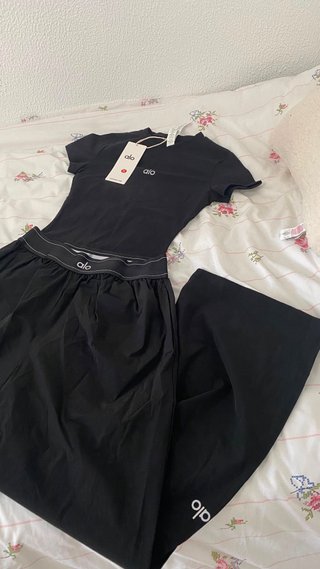 Conjunto Alo Yoga Negro Talla M Nuevo