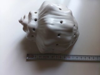 Lámpara Caracola Cerámica Blanca