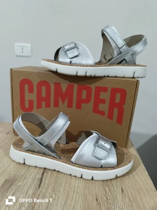 Camper Oruga Sandali Donna Argento