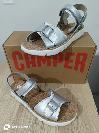 Camper Oruga Sandali Donna Argento