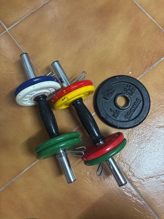 Manubri regolabili con dischi colorati