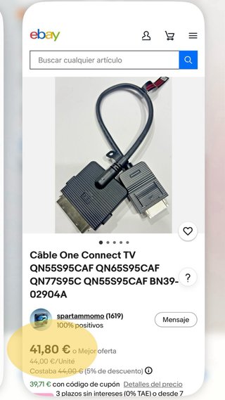 Cable Samsung One Connect Corto