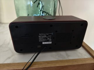 Radio Despertador Muse Bluetooth Madera