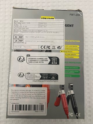 Comprobador Baterías Coche 12V/24V FBT-200