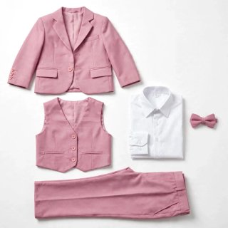 Traje de niño rosa 3 piezas