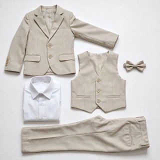 Traje de niño rosa 3 piezas