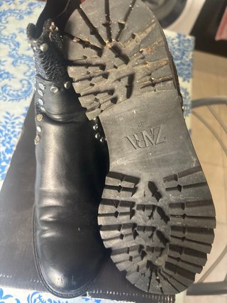 Botines negros Zara tachuelas talla 38