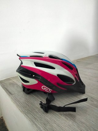 Casco Bici Niña Rosa y Blanco