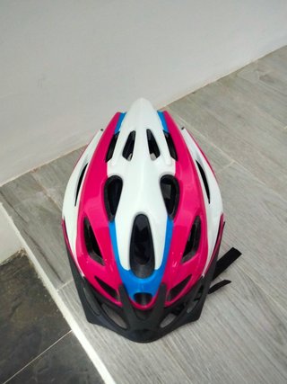 Casco Bici Niña Rosa y Blanco