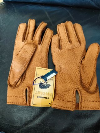 Guantes de piel Pecary Perlinger Marrón