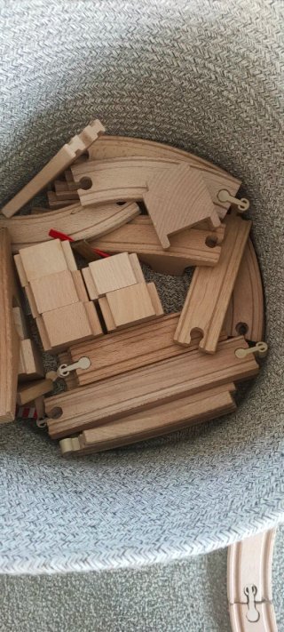 Tren madera Montessori piezas sueltas