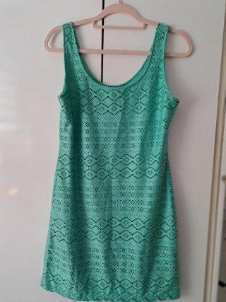 Vestido verde calado