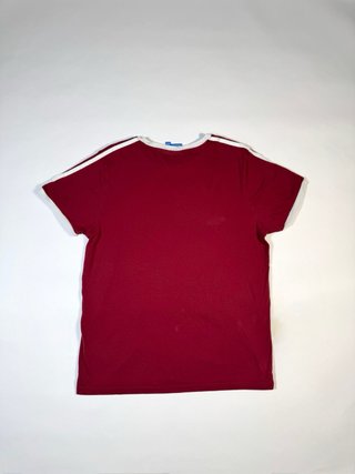 Camiseta Adidas Roja Tallas 3 Rayas