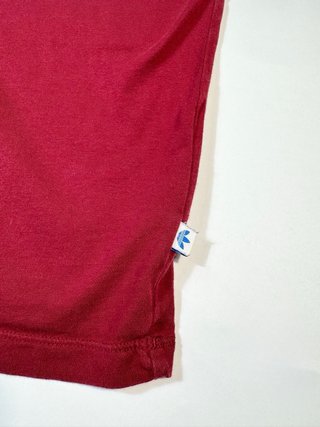 Camiseta Adidas Roja Tallas 3 Rayas