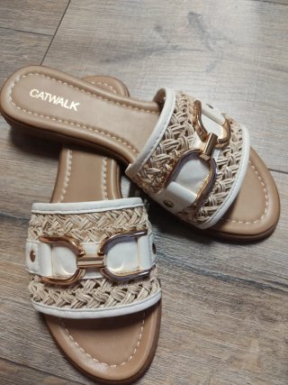Sandalias Catwalk Beige y Blanco