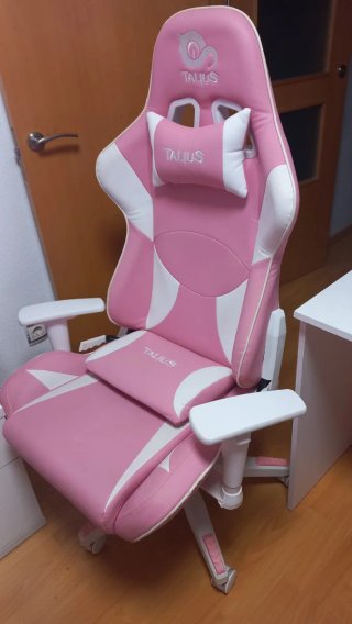 Silla Gaming Talius Rosa y Blanca