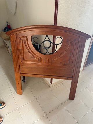 Cabeceros de roble con forja (2 unidades)