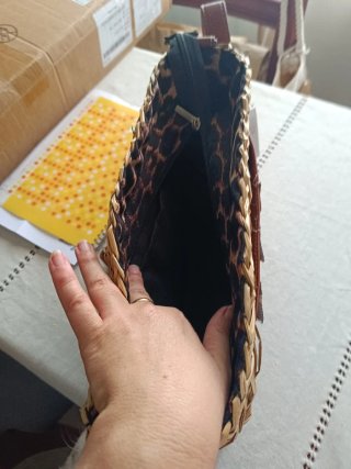 Bolso Paja y Polipiel Animal Print
