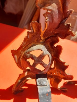 Antiguos morillos para chimenea estilo Luis XV.