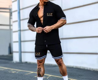 Conjunto Emporio Armani Negro y Dorado