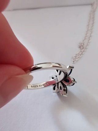 Conjunto Joyería Flor Zafiro y Diamante Talla 52