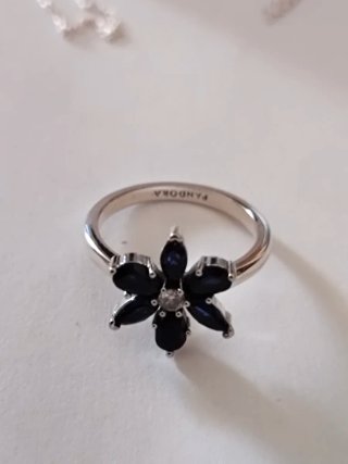 Conjunto Joyería Flor Zafiro y Diamante Talla 52
