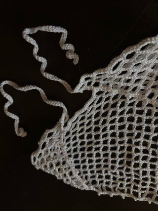 Bandana crochet blanca