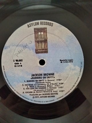 Vinilo Jackson Browne Running on Empty